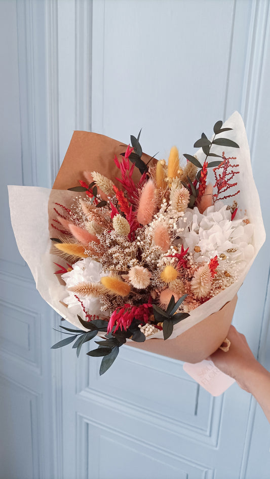 Bouquet SUR-MESURE de fleurs séchées et fleurs stabilisées